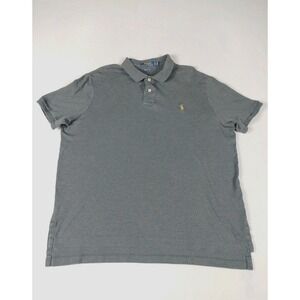 Polo Ralph Lauren Shirt Men's XL Gray Classic Fit Pima Soft‎ Touch Pony Casual